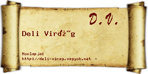 Deli Virág névjegykártya