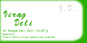 virag deli business card